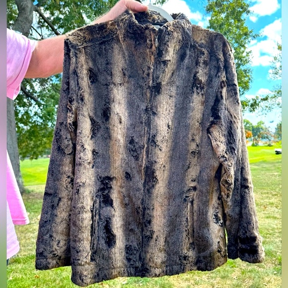 CHICO’S Fur Jacket 2 - Picture 1 of 16